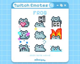 Pack of 9 Animated Cat Emotes in Pixel Art for Twitch - Etsy