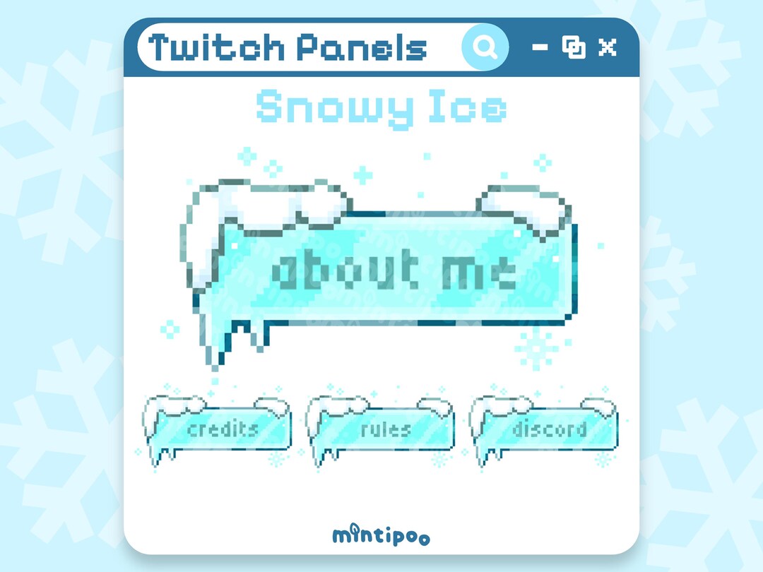 Gelo Nevado: 35 painéis pré-fabricados em pixel art para Twitch Winter ...
