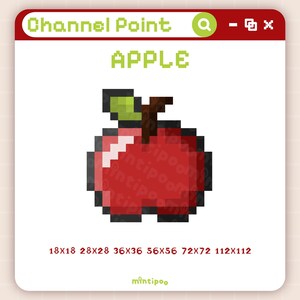 Icono de punto de canal de Apple en Pixel Art para Twitch