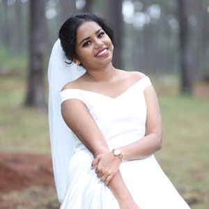 White satin ball gown wedding dress | White wedding dress | Satin robe | Custom made bridal gowns | White dress women bridal|Ball gown bride