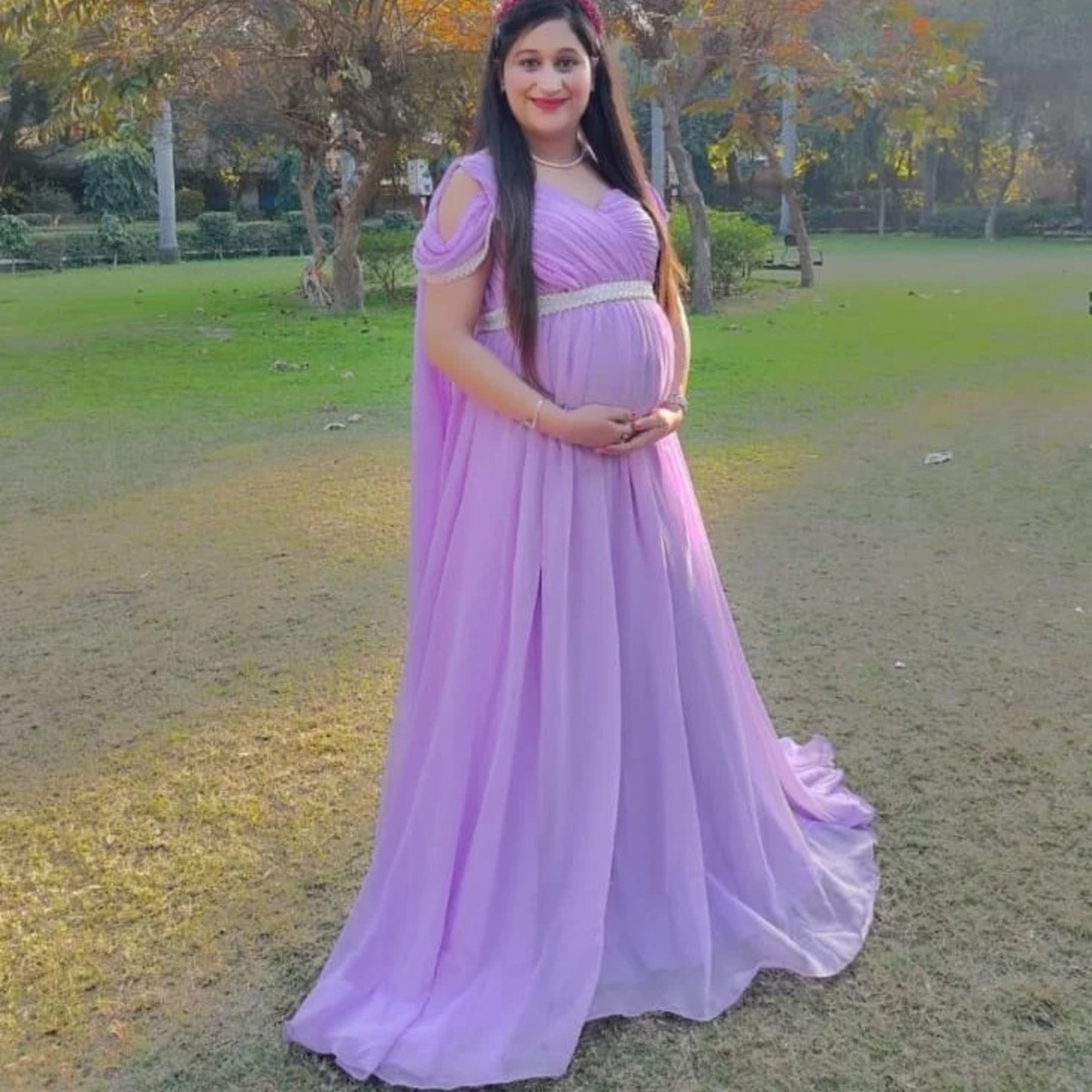 chinese dress ladies Lexcie Off Shoulder Mermaid Maternity Dress main image 0
