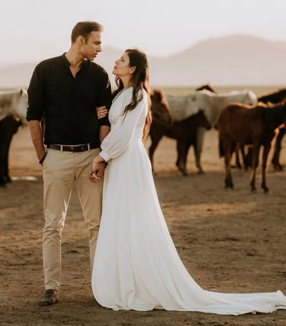 White Long Sleeves Photoshoot Gown | Flying Satin Dress | Flowy Satin Photoshoot Gown | Long Flying Dress | Santorini Satin Long Train Gown White Long Sleeves Photoshoot Gown | Flying Satin Dress | Flowy Satin Photoshoot Gown | Long Flying Dress | Santorini Satin Long Train Gown - Etsy