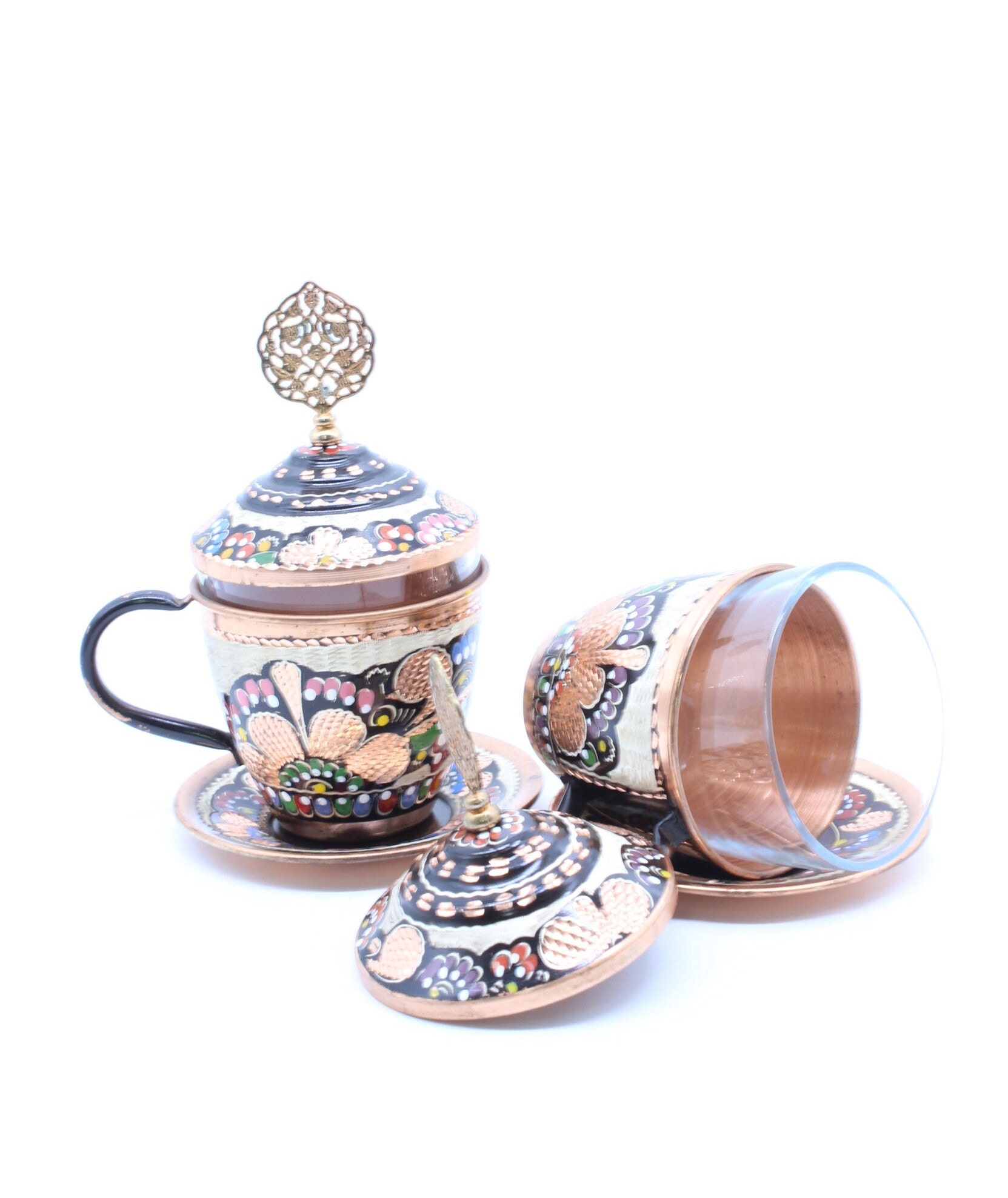 Copper Tea Cups, Copper Espresso Cup, Turkish Tea Cup Copper, Copper ...