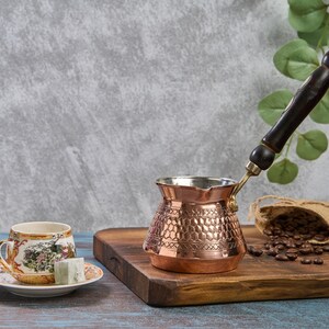 Handmade Copper Turkish Coffee Pot, Turkish Greek Arabic Coffee Pot Coffee Maker  Cezve Briki, Stovetop Coffee Maker, Copper Coffee Maker