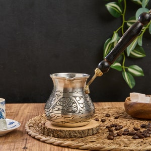 Copper Turkish Coffee Pot, Turkish Greek Arabic Coffee Pot Coffee Maker  Cezve Briki, Stovetop Coffee Maker, Handmade Copper Coffee Maker