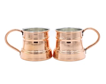 Taza Moscow Mule, Moscow Mule, Taza de cobre hecha a mano, Vaso de cobre, Taza de cobre martillado, Taza de cóctel de cobre, Vasos de cobre