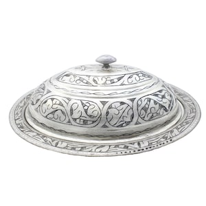 Handmade Copper Serving Plate with Lid, Turkish Copper Plate with lid, Decorative Serving Plate, Serving Plater, Serving Dish, Dinner Plate
