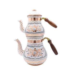 Turkish Handmade Copper Teapot, Teapot Warmer Samovar, Tea Maker, Copper Teapot, Authentic Pure Copper Teapot, Tea Kettle, Gift for Her