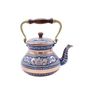 Handmade Copper Teapot, Teapot Warmer Samovar, Tea Maker, Turkish Copper Teapot, Authentic Pure Copper Teapot, Tea Kettle, Gift for Her