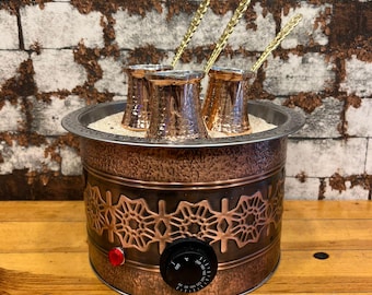 Handgemachte Türkische Kupfer Sand Kaffeemaschine: Traditionelles Brau Set