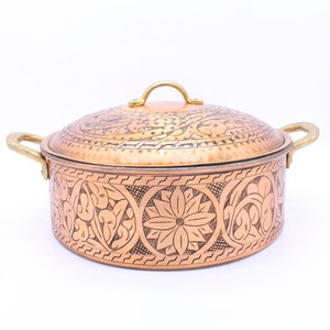 Copper Cooking Pot, Turkish copper casserole pot set, Handmade Copper Pot, Cookware, Modern Copper, Copper Cookware