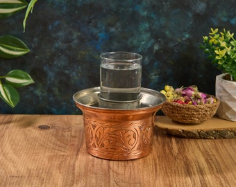 Turkish Raki Cooler , Copper Ehlikeyf, Copper Bucket , Copper Ice
