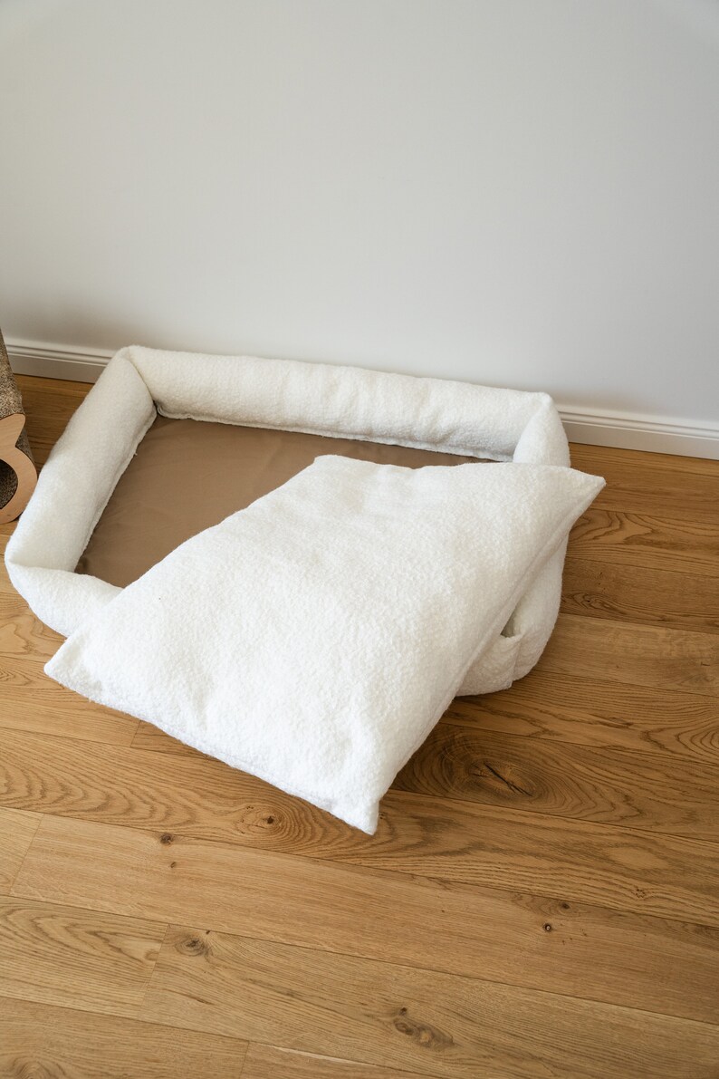 Stylish minimalistic warm pet bed for dogs and cats Comfy Soft Cats Bed Warm Kitten Nest Cave BUBLIKOVA image 5