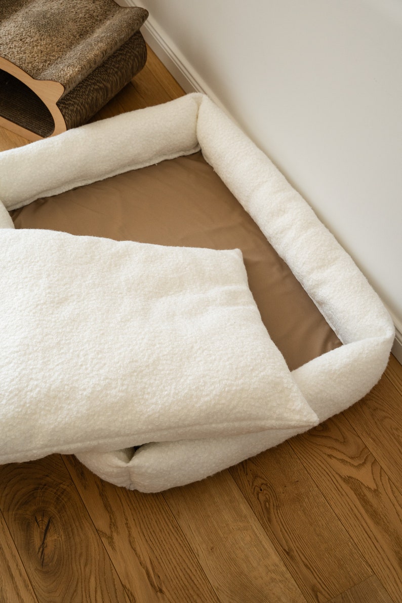 Stylish minimalistic warm pet bed for dogs and cats Comfy Soft Cats Bed Warm Kitten Nest Cave BUBLIKOVA image 7