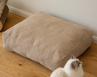Stylish minimalistic big pet bed -  for dogs and cats - Comfy Soft Cats Bed  - BUBLIKOVA