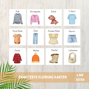Erweiterte Kleidung Karten,Routine Karten