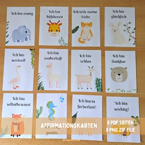 Tarjetas de afirmación para niños, tarjetas de atención plena, fortalecimiento de la confianza en uno mismo, 30 tarjetas de afirmación