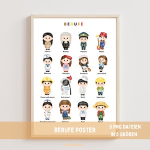 Berufe Poster,Kindergarten,Klassenzimmer Wandkunst,Sofort Download
