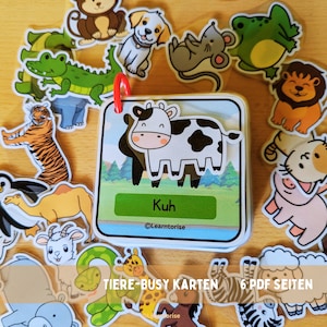 Cartes occupées d’ombre animale, école à la maison, ombres assorties, cartes d’apprentissage Montessori PDF modèle imprimable