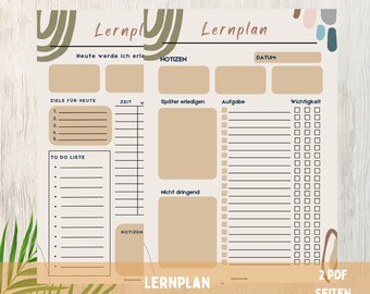 Planificador diario imprimible para niños | Planificador escolar, plan de estudio, planificador semanal, lista de tareas, planificador para la educación en casa | Plantilla PDF para niños