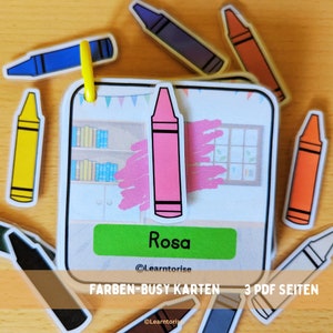 Farbschatten Zuordnungsspiel – Montessori Lernkarten für Vorschule & Homeschooling, PDF Sofort-Download