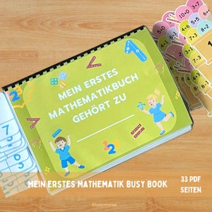 Maths Busy Book, Kindergarten Worksheets, Math Learning Binder, Preschool Curriculum.
