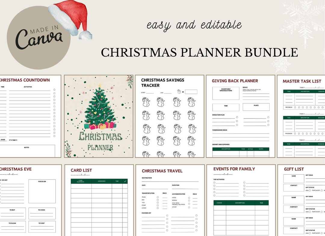 Christmas Planner Printable Christmas Planner Digital - Etsy