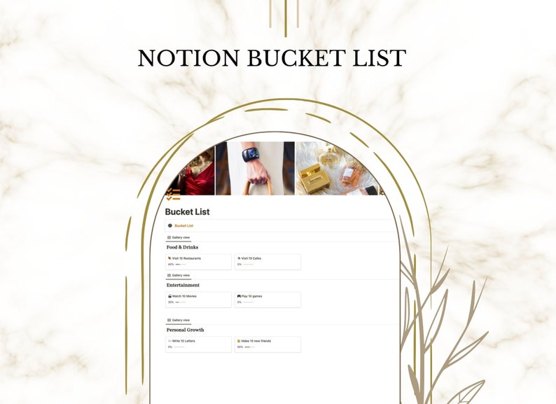Holiday Bucket List Notion Template, Travel Activity Checklist, Family