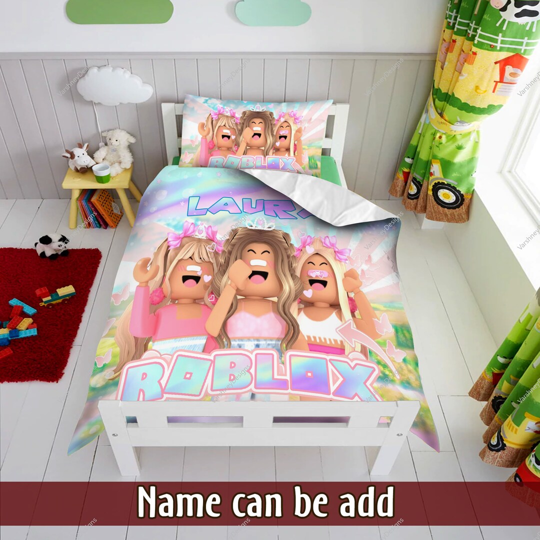Custom Roblox Girl Duvet Cover Bedding Set Roblox Girl Etsy Australia