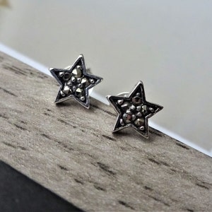 Sterling Silver & Marcasite Star Stud Earrings MY S COLLECTION