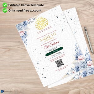 フラワー アキカ セレモニーの編集可能な Canva テンプレート