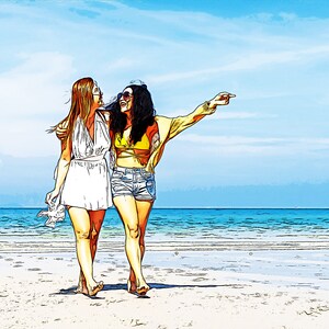 LGBT Couple Portrait, Custom Lesbian Portrait, Custom Same Sex Wedding Art, Custom Lesbian Wedding Couple Portrait, Lesbian Anniversary Gift