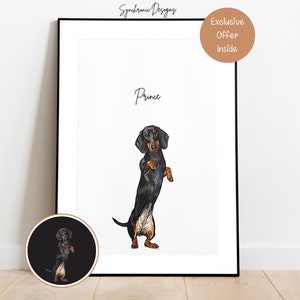 Personalized Dog Sketch, Custom Dog Sketch For Dog Lover, Custom Dog Portrait From Photo, Dog Colored Sketch from Photo, Dog Memorial Gift