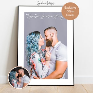 Custom Couple Portrait From Photo,  Customized Couple Painting, Personalized Couple Portrait, Engagement Gift, Proposal Gift, Soulmate Gift