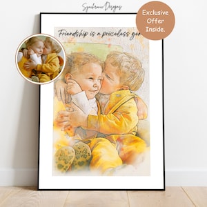 Kids Portrait, Baby Portrait, Custom Watercolor Child Portrait from Photo, Watercolor Baby Portrait Custom Baby Portrait Watercolor Painting