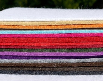 3mm Thick 100% Wool Felt Sheet: DIY Craft Fabric, Multiple Colors