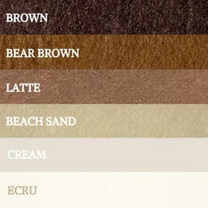 Bruin polyester viltvel: 9 x 12" knutselstof
