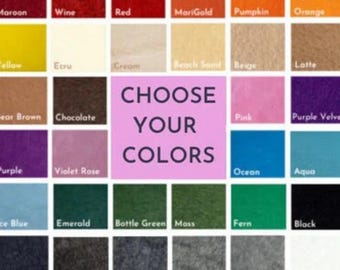 Stiffened Craft Felt Sheets: 1mm Polyester, Pick Your Colors