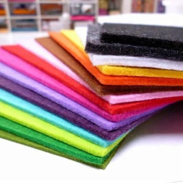 3mm Thick Wool 9x12 or 12x18 Inches Felt Sheets, Wool Felt, Pure Merino Wool, NonWoven European Wool Felt, Choose Your Size and Felt Colors