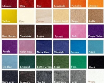 Ecru Merino Wool Felt Sheet: 3mm Thick, Craft Supplies, 9x12 Inches