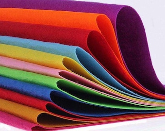 9x12 Polyester Craft Felt Sheets: 1mm Thick, Choose Your Colors
