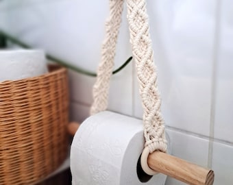 Toilettenpapierhalter Makramee | Toilettenpapier Halterung | Badezimmer Aufbewahrung