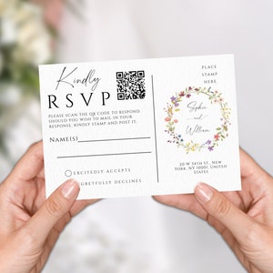 Wedding Invitation Bundle Template, Wildflowers Wedding Invites Mega Bundle, Floral DIY Editable & Printable Invitation