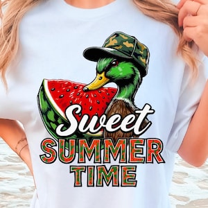 Zoete zomertijd png, zomer png, strand png, leven in het meer png, landzomer png, eend png, grappig zomershirt png, eendenjacht png