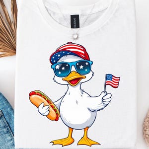 4th Goose Png, Patriotic Duck Png, Funny USA Clipart, USA Holiday Design, Fourth Of July Shirt Png, American Pride Png, July 4th Sublimation