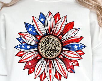Patriotisk solros png, amerikansk flagga solros png, fjärde juli png, självständighetsdagen png, patriotisk clipart png, USA clipart png
