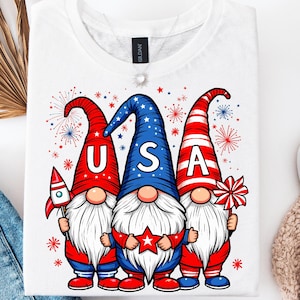 Vatertich Gnome Png, USA Gnome Png, 4. Juli Gnome Png, Rot Weiß Blau Gnome Png, Unabhängigkeitstag Png, lustige patriotische Png, USA Png