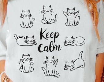 Funny Cat Yoga Svg Png, Yoga Cat Svg, Cute Yoga Svg, Motivational Crewneck Svg, Stretching Cat Svg, Cat Lover Yoga Svg, Cat Yoga Humor Svg