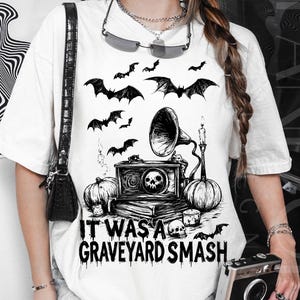 Friedhof Smash Png, Monster Mash Png, Retro Halloween Png, Fliegende Fledermäuse Clipart, Halloween Png, sarkastischer Halloween Png, Gruselige Jahreszeit Png