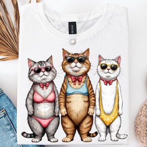 Image Amusante Été Avec Chat, Images PNG drôles d'animaux, Image png pour les amoureux des chats, PNG girly d'été, Chats mignons d'été Png, Plage Png, Png D'été Rétro